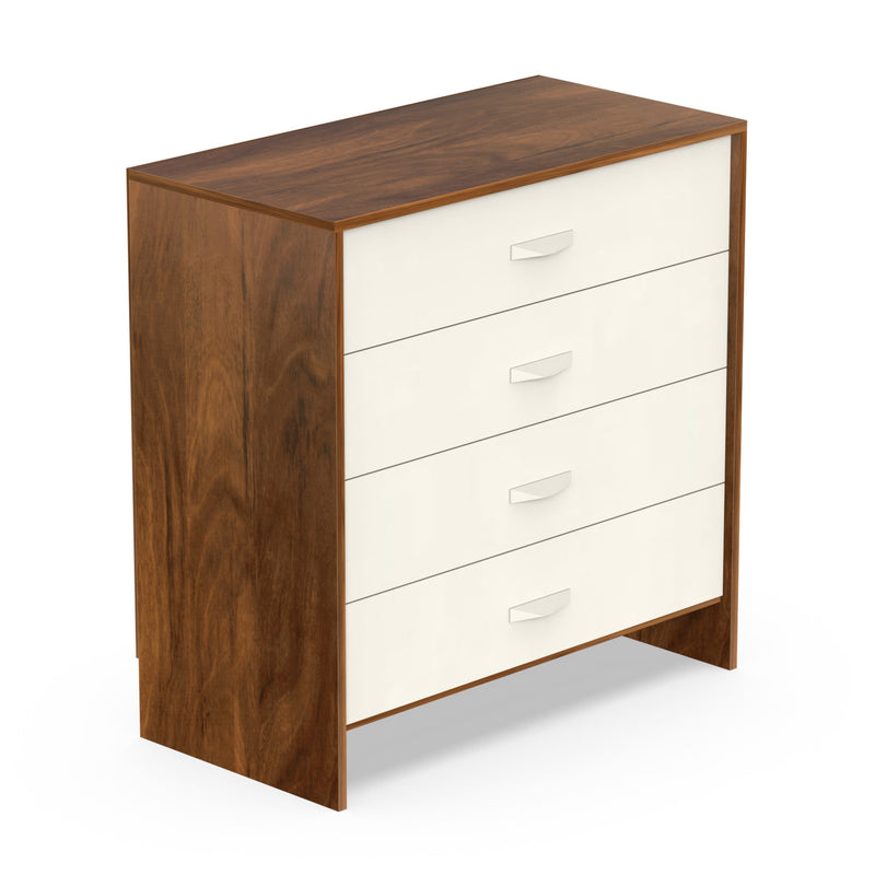 Colove Chest of Drawers & Storage Cabinet (Maple & Frosty White)