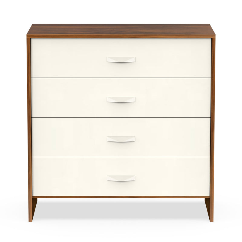 Colove Chest of Drawers & Storage Cabinet (Maple & Frosty White)
