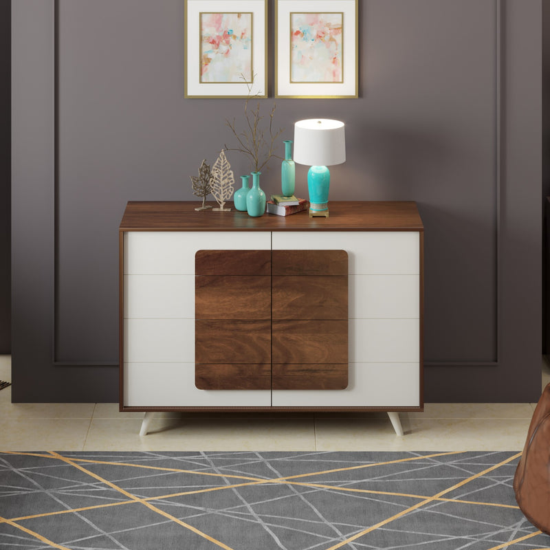 Mayrone Chest of Drawer & Storage Cabinet (Maple & Frosty, Large)