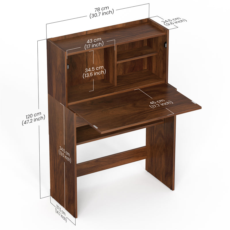 Karmiya Study and Computer Table for Home or Office (Brown Maple)