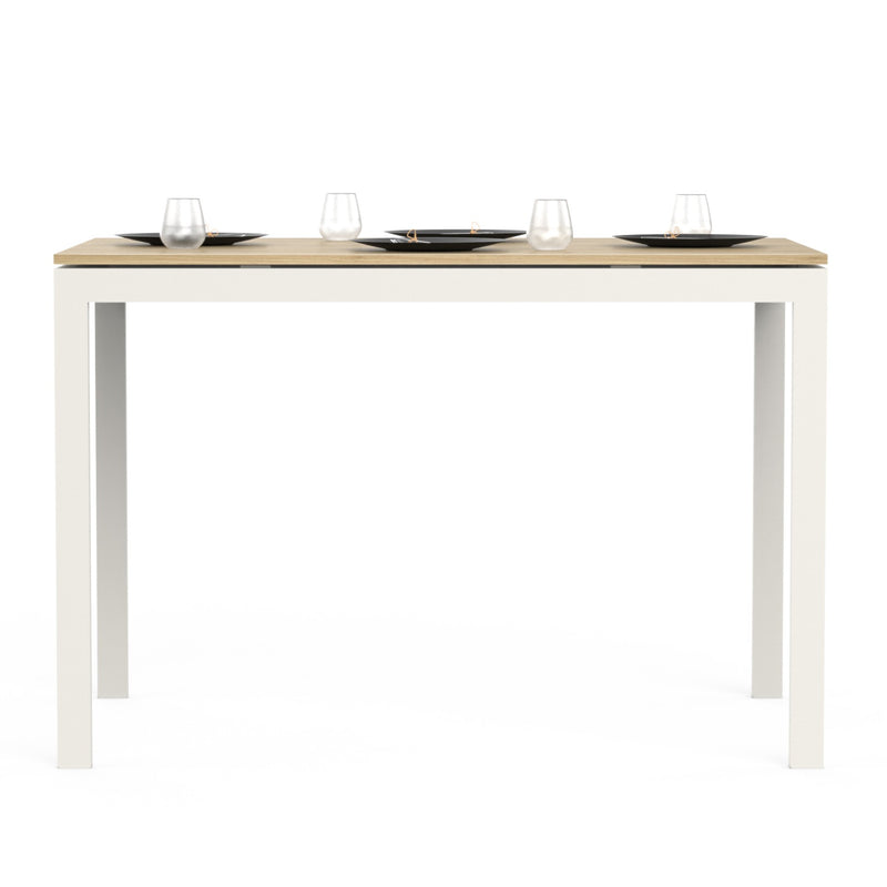 Halven 4 Seater Dining Table for Home DIY (Do it Yourself) (European Oak & White)