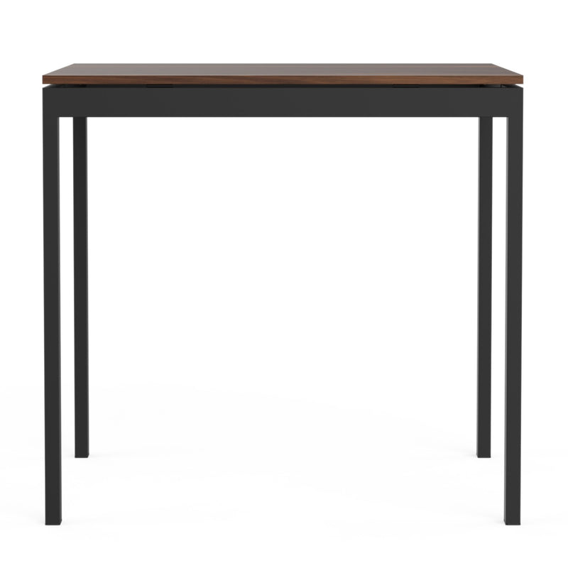 Halven 4 Seater Dining Table for Home (Brown Maple & Black)