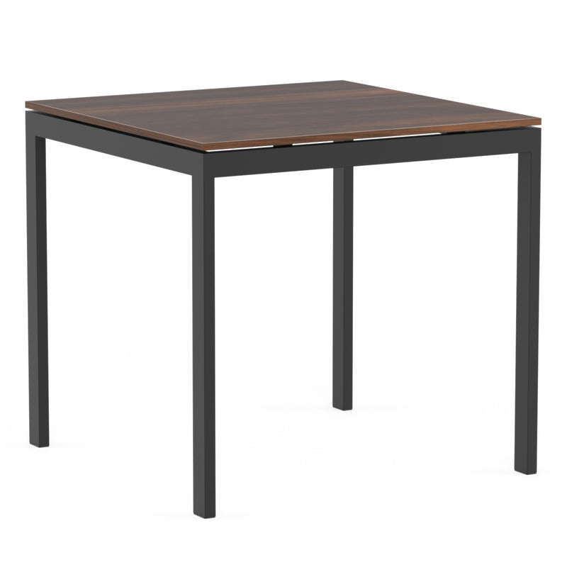 Halven 4 Seater Dining Table for Home (Brown Maple & Black)