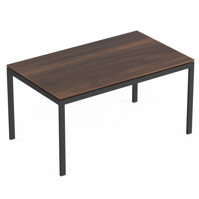 Halven 6 Seater Rectangular Dining Table for Home | Compact Modern Dining Table Without Chair | DIY (Do it Yourself) (Brown Maple & Black)