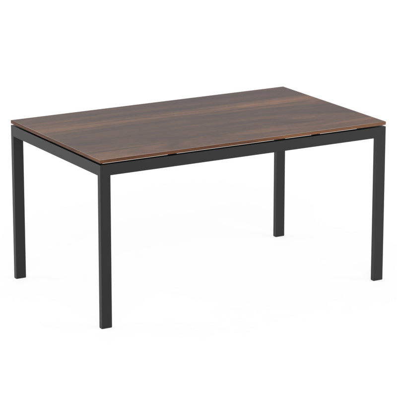 Halven 6 Seater Rectangular Dining Table for Home | Compact Modern Dining Table Without Chair | DIY (Do it Yourself) (Brown Maple & Black)