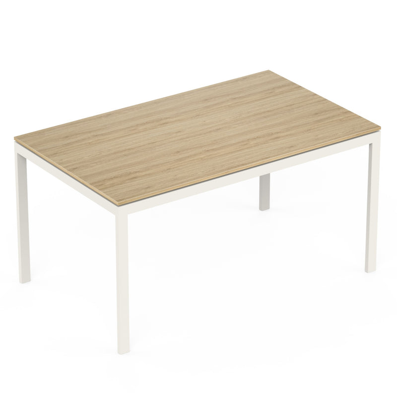 Halven 6 Seater Rectangular Dining Table for Home | Compact Modern Dining Table Without Chair DIY (Do it Yourself) (European Oak & White)