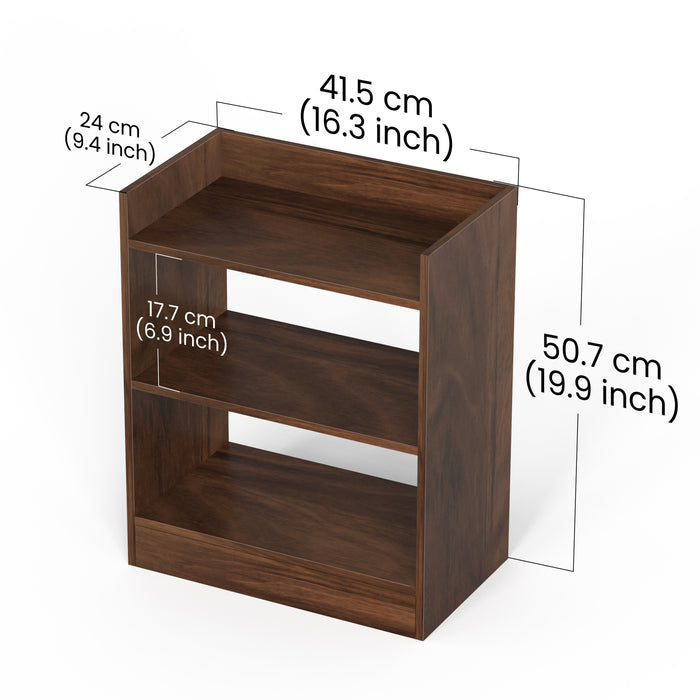 Nohee Engineered Wood Bed Side End Table for Bedroom Home Furniture (Brown Maple)