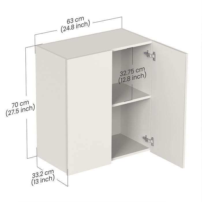 Opryt Engineered Wood Kitchen Cabinet Rack, Wall Mounted Storage Cabinet for Kitchen Utensils, Jars, Spices, Space Saving Modular Cupboard for Home & Kitchen DIY (White)