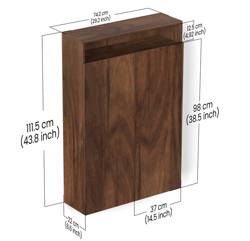 Whartin Shoe Rack |Brown Maple