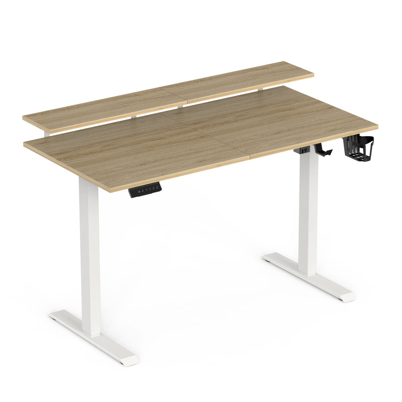 Wrick Plus Electric Automatic Height Adjustable Work Desk with Fixed Monitor Stand