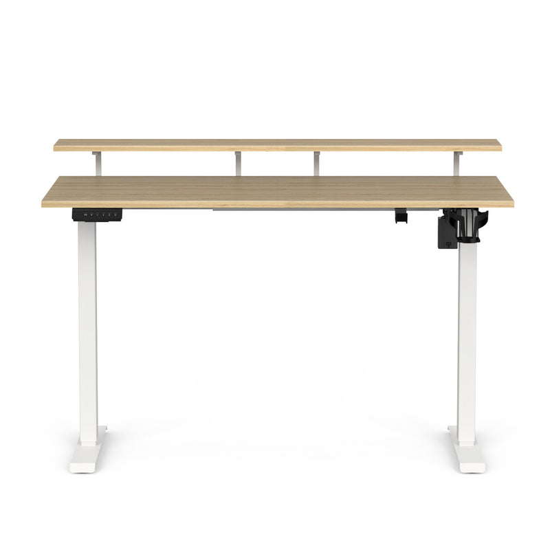 Wrick Plus Electric Automatic Height Adjustable Work Desk with Fixed Monitor Stand
