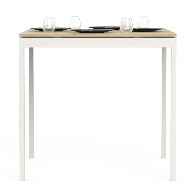 Halven 4 Seater Dining Table for Home | Compact Modern Dining Table Without Chair | DIY (Do it Yourself) (Brown Maple & Black)