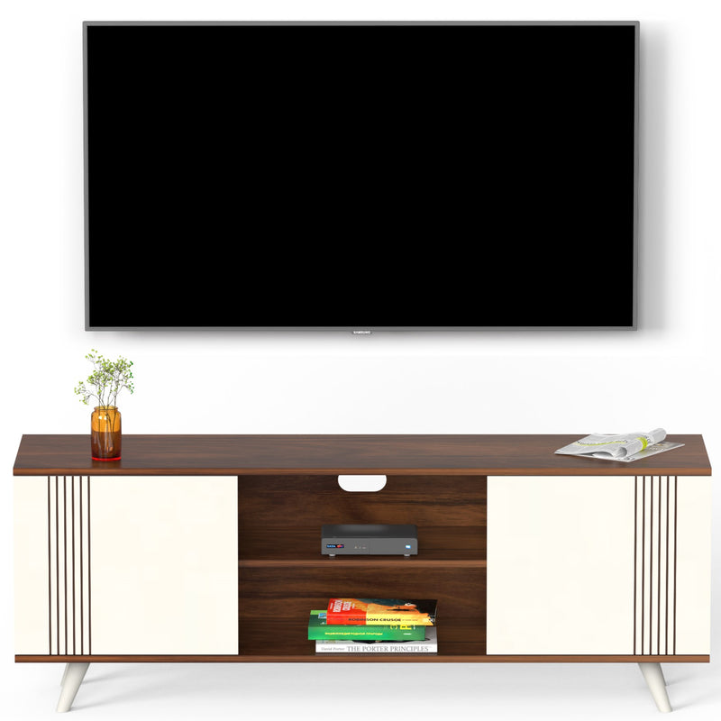 Harmond TV Unit & Cabinet ideal for Upto 55 Inches (Maple & White)