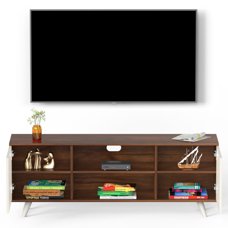 Harmond TV Unit & Cabinet ideal for Upto 55 Inches (Maple & White)