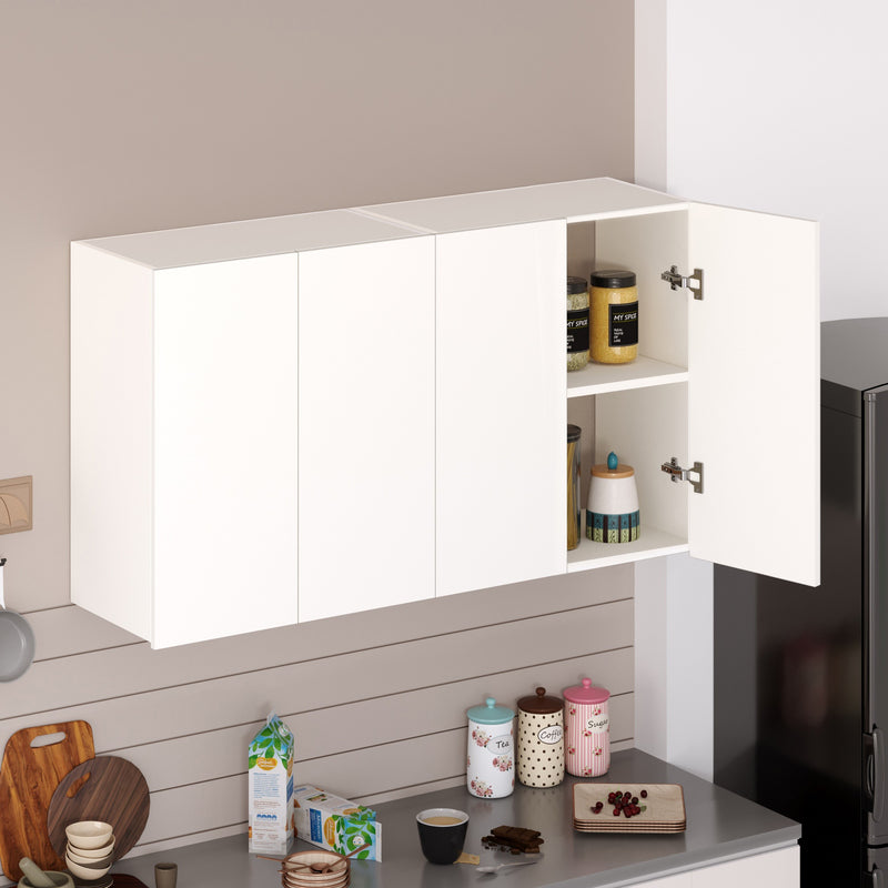 Opryt Kitchen Cabinet Rack Wall Mounted Crockery Storage for Kitchen (Set of Two)
