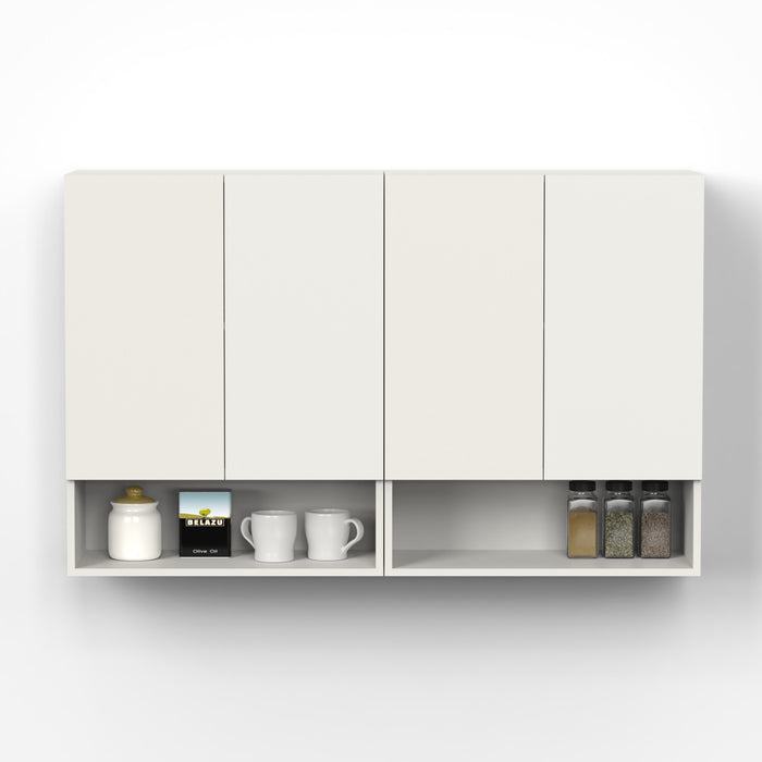Opryt with Shelf Two Kitchen Cabinet Rack, Wall Mounted Storage Crockery Cabinet