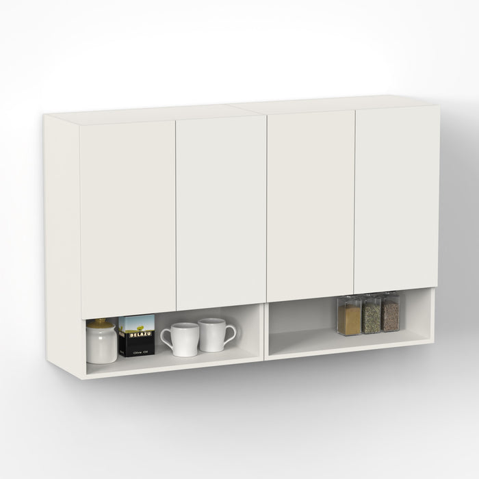 Opryt with Shelf Two Kitchen Cabinet Rack, Wall Mounted Storage Crockery Cabinet