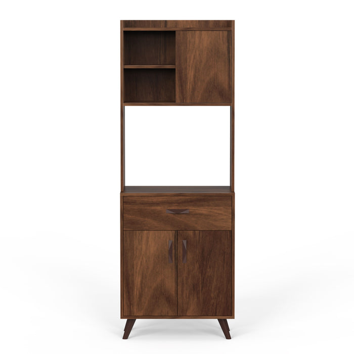 Serrenh Engineered Wood Kitchen Cabinet, Floor Mounted Storage Unit for Kitchen Microwave, Utensils, Jars, Spices, Modular Cupboard for Home & Kitchen DIY