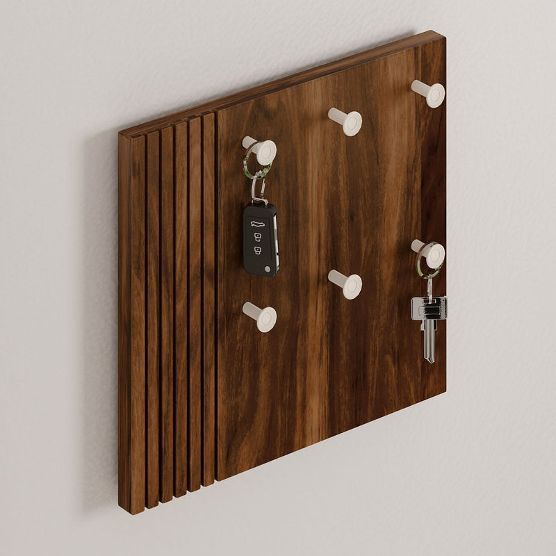 Larkyn Engineered Wood Wall Mount Key Holder with 6 Knob