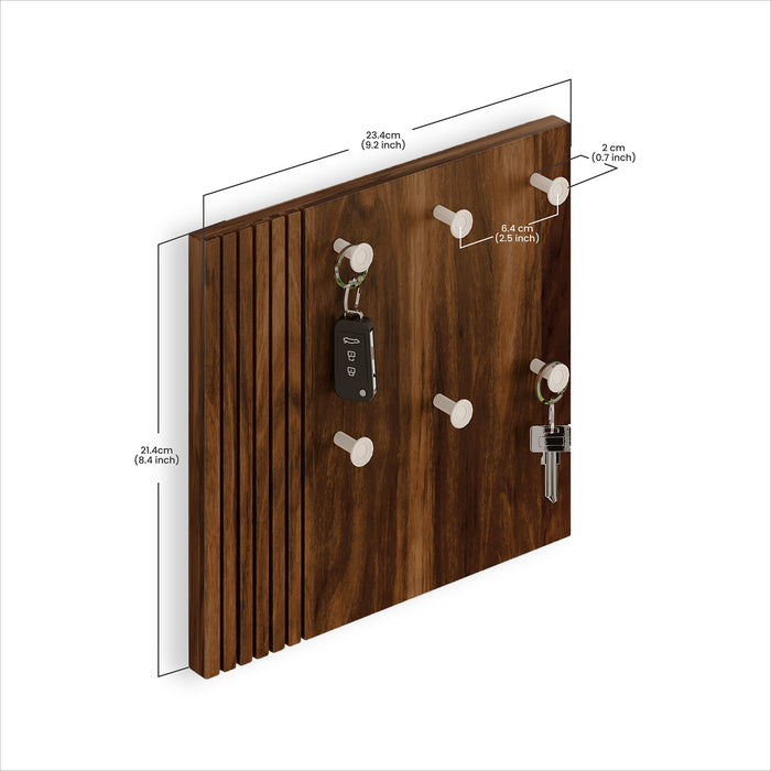 Larkyn Engineered Wood Wall Mount Key Holder with 6 Knob