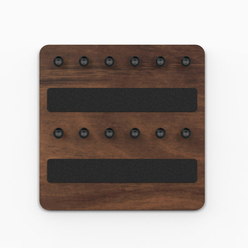 Stuart Wall Mounted Key Holder Hanger with 12 Knobs (Brown Maple)