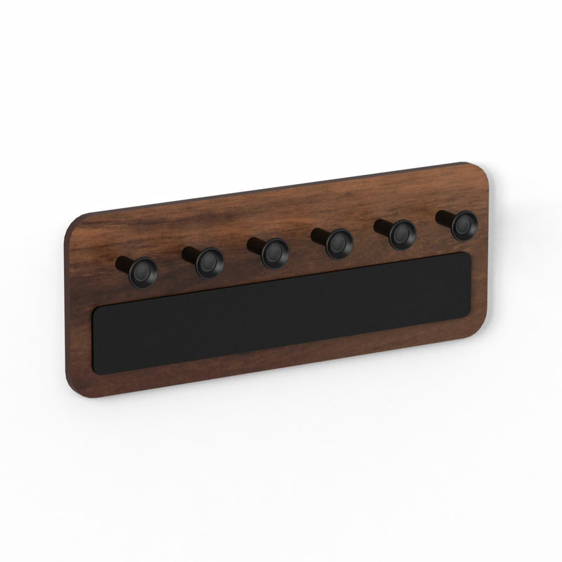Stuart Wall Mounted Decor Key Holder Hanger with 6 Knobs (Brown Maple)