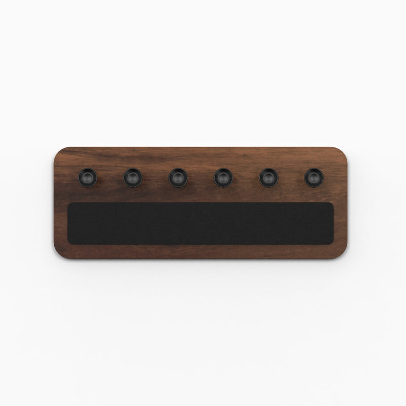 Stuart Wall Mounted Decor Key Holder Hanger with 6 Knobs (Brown Maple)