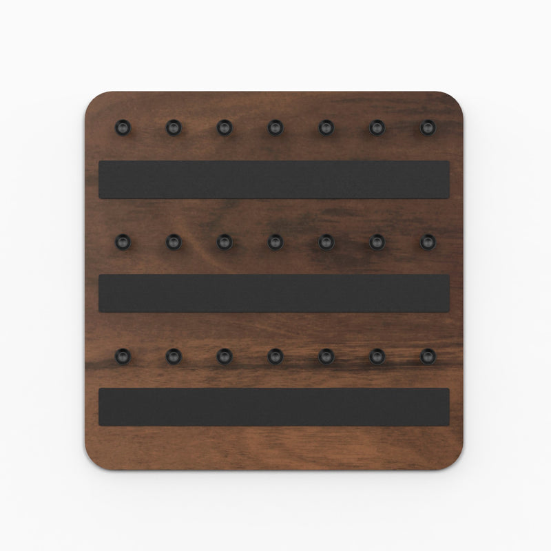 Stuart Wall Mounted Decor Key Holder Hanger with 21 Knobs (Brown Maple)