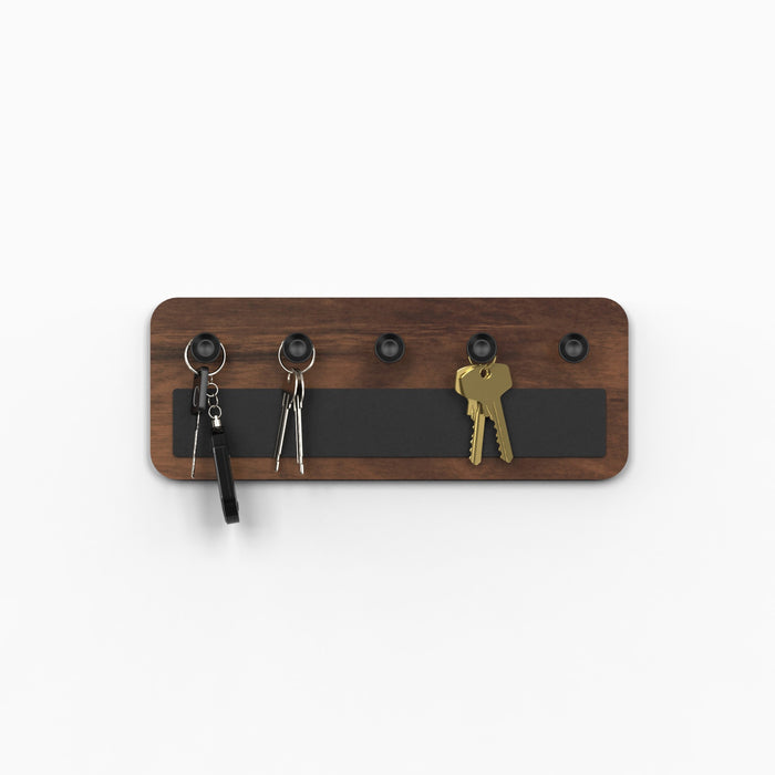 Stuart Engineered Wood Wall Mounted Decor Key Holder Hanger with 5 Knobs for Bedroom Study Living Room Home Furniture (Brown Maple)