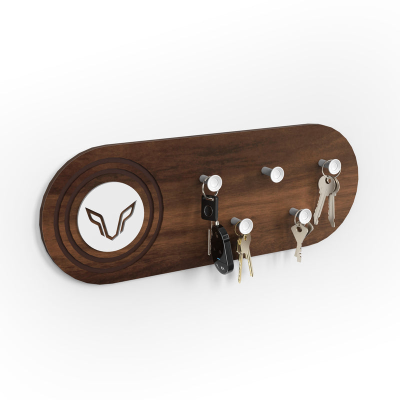 Walrore Wall Mounted Key Holder Hanger with 5 Knobs