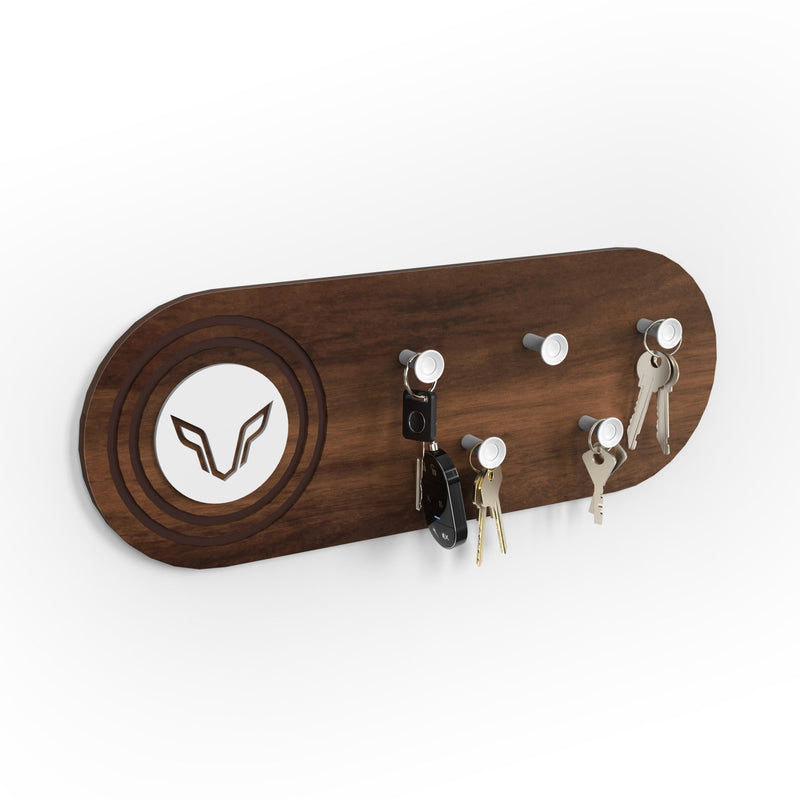 Walrore Wall Mounted Key Holder Hanger with 5 Knobs