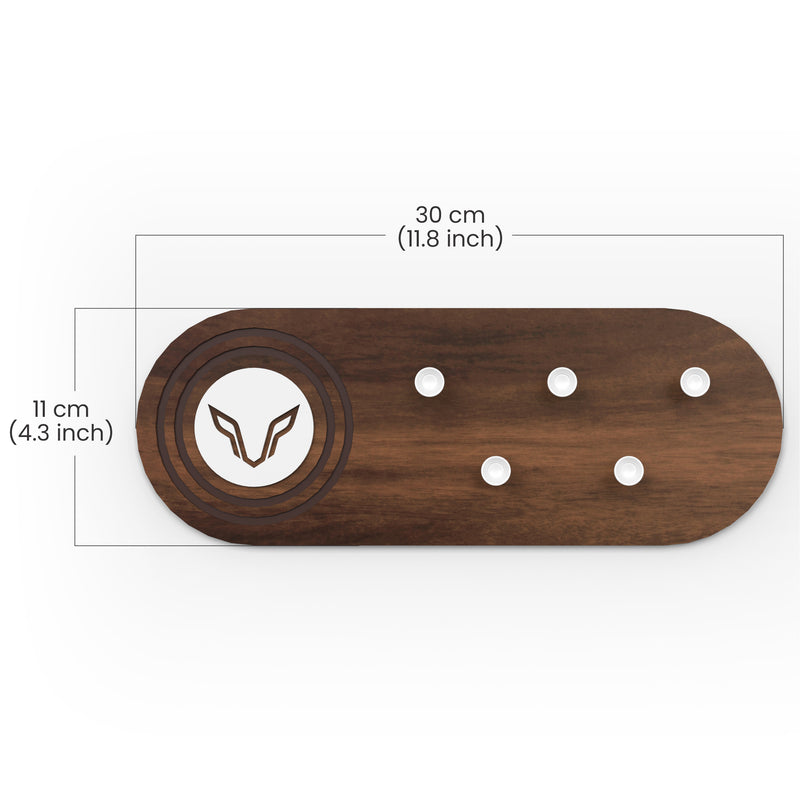 Walrore Wall Mounted Key Holder Hanger with 5 Knobs