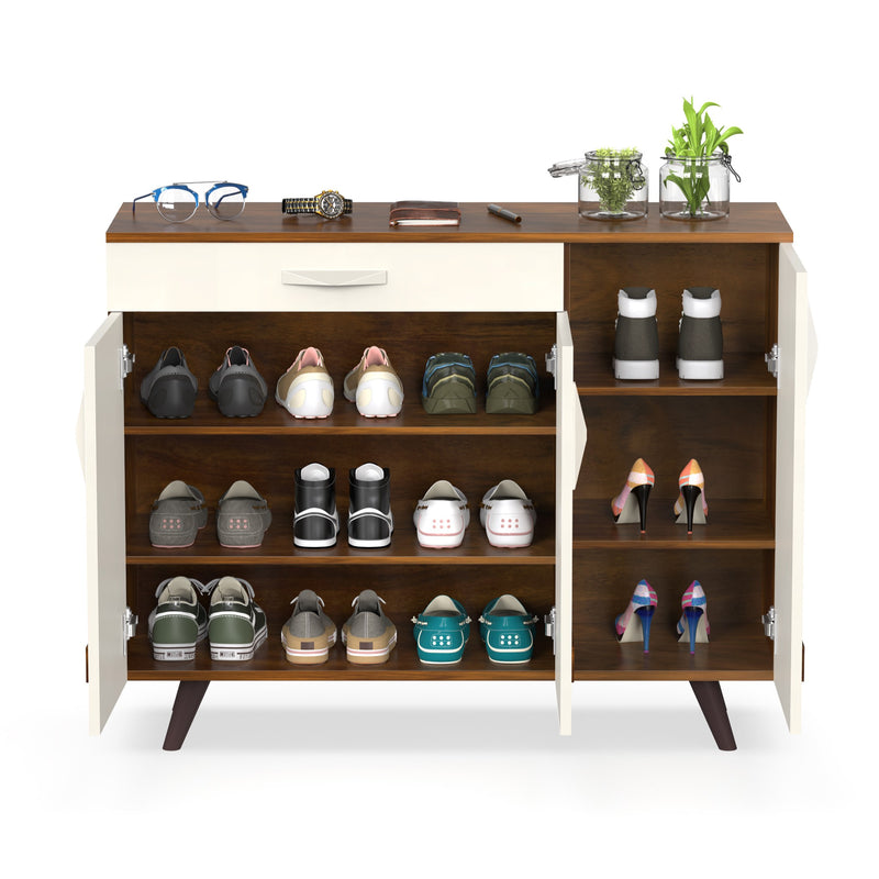 Kaspen Shoe Rack |Maple & White