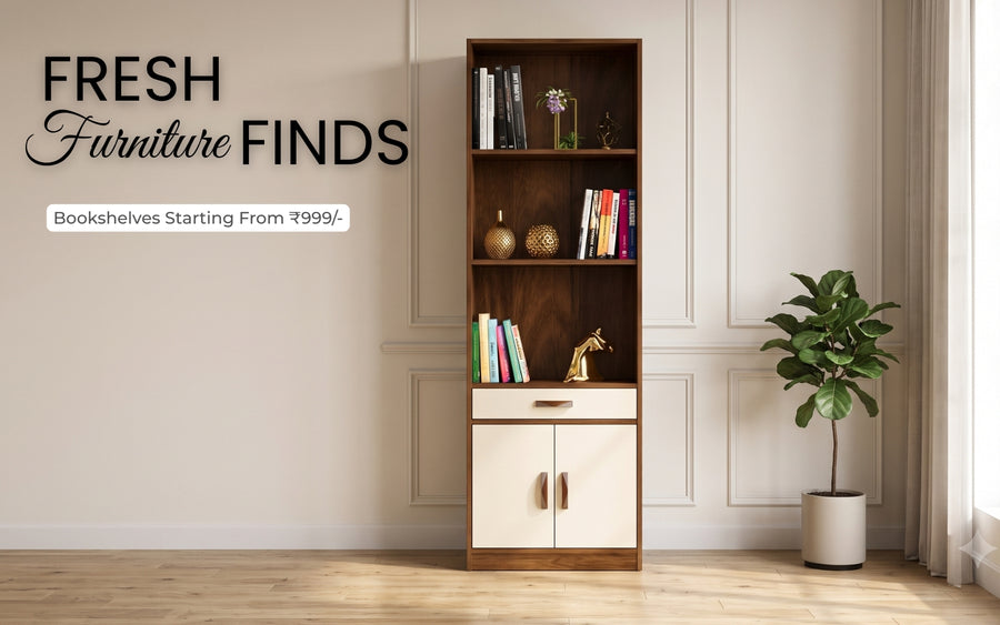 Fresh Furniture Finds — bookshelves starting from ₹999