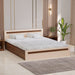 Maltein Queen Size Bed |Brown Maple & Beige