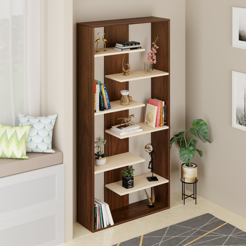 Maxelle Bookshelf (Large) |Maple & White