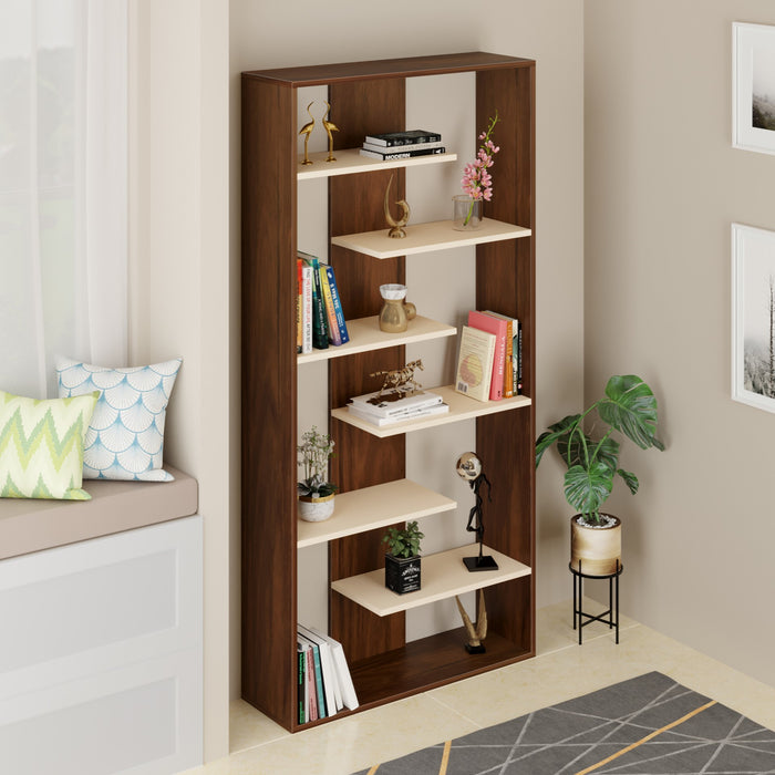 Maxelle Bookshelf (Large) |Maple & White