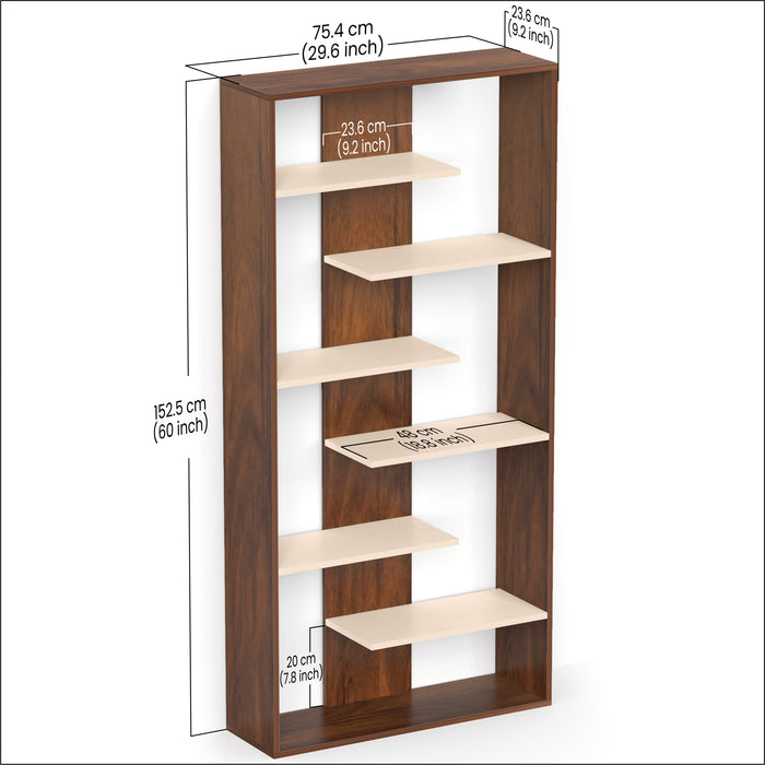 Maxelle Bookshelf (Large) |Maple & Ivory