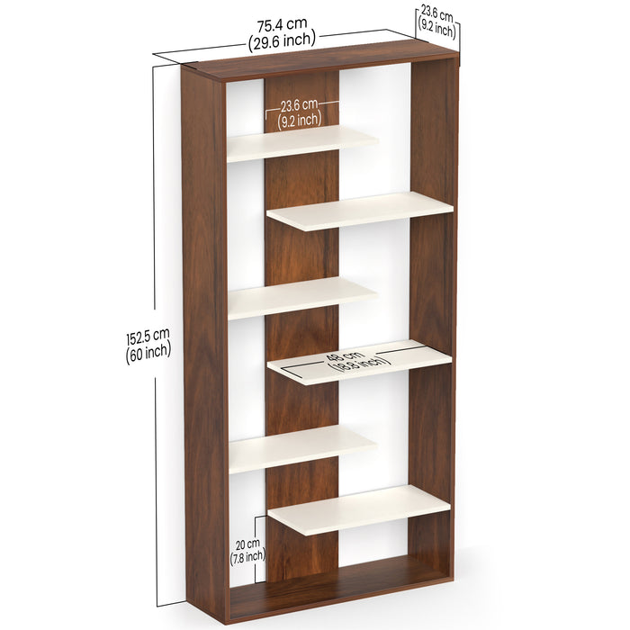 Maxelle Bookshelf (Large) |Maple & White