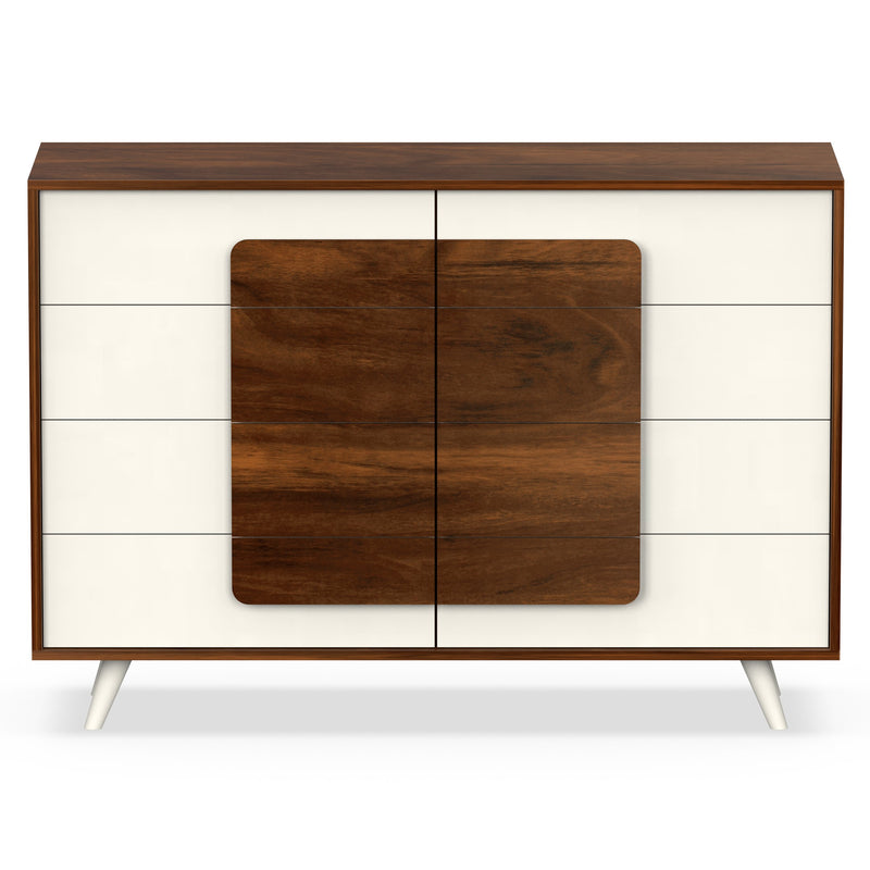 Mayrone Chest of Drawer & Storage Cabinet (Maple & Frosty, Large)