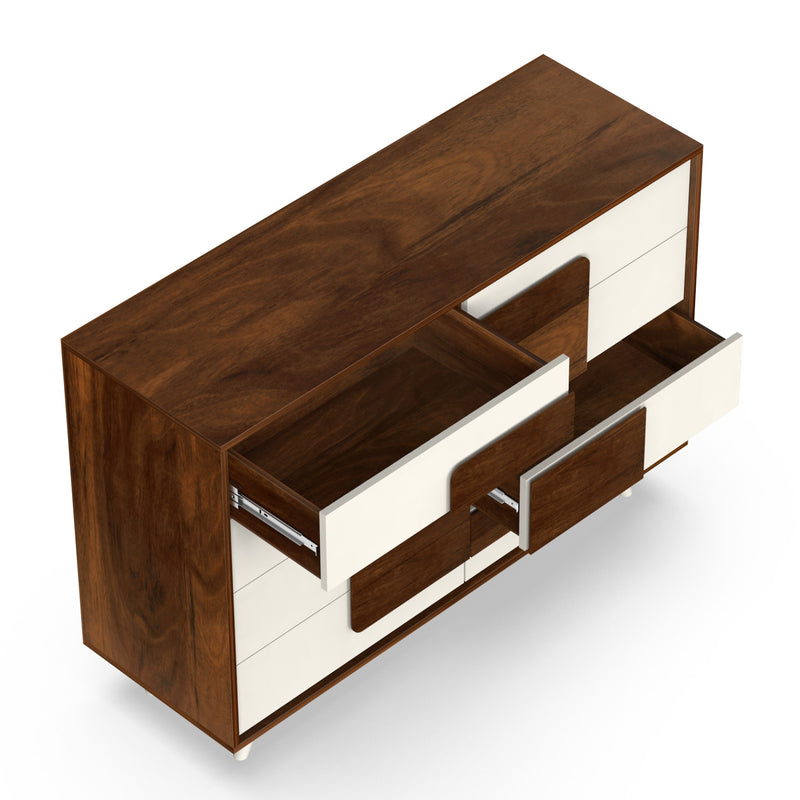 Mayrone Chest of Drawer & Storage Cabinet (Maple & Frosty, Large)
