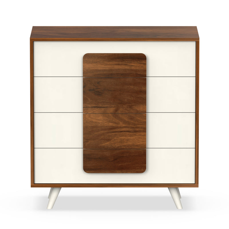 Mayrone Chest of Drawers & Storage Cabinets (Maple & Frosty White)
