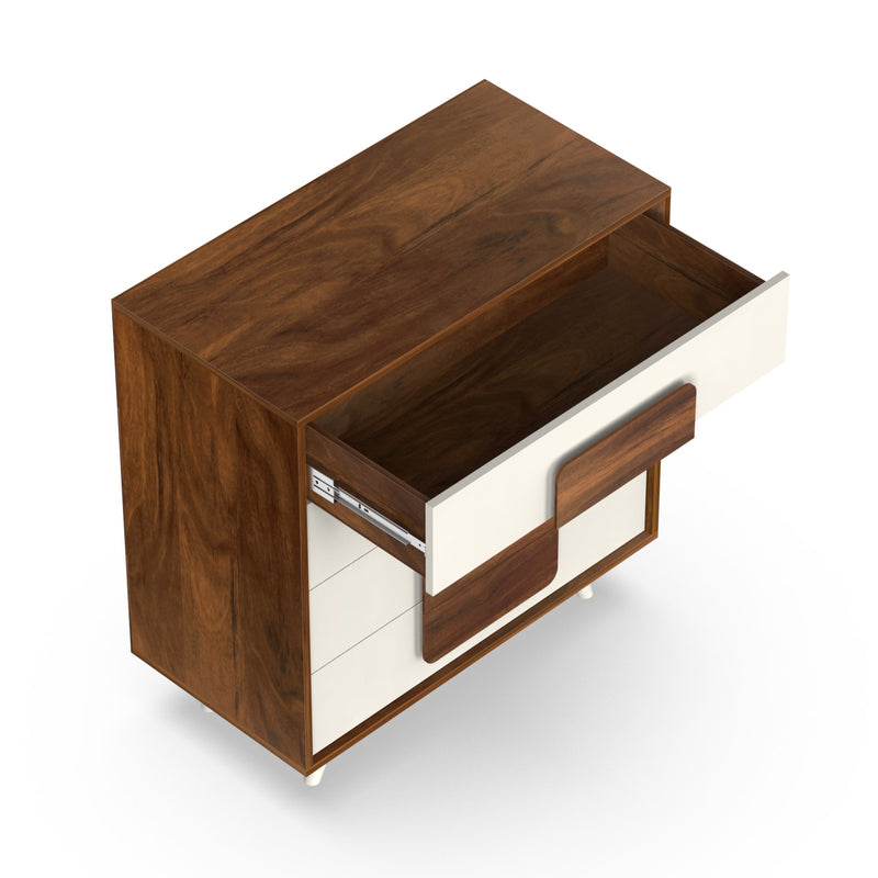 Mayrone Chest of Drawers & Storage Cabinets (Maple & Frosty White)