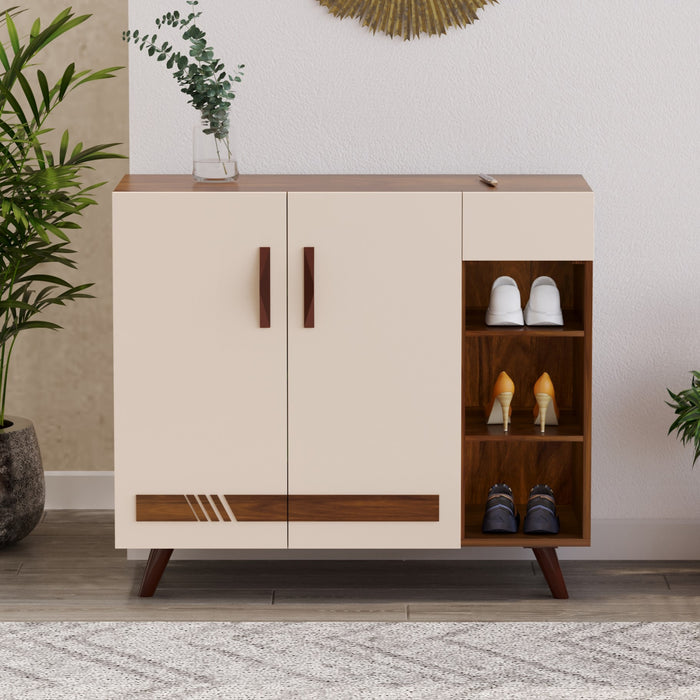 Oleye 2 Doors Shoe Rack Cabinet with Drawer |Maple