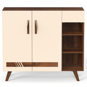 Oleye 2 Doors Shoe Rack Cabinet with Drawer |Maple