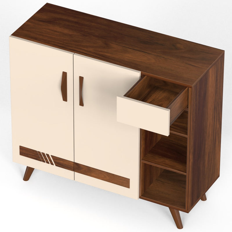 Oleye 2 Doors Shoe Rack Cabinet with Drawer |Maple