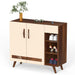 Oleye 2 Doors Shoe Rack Cabinet with Drawer |Maple