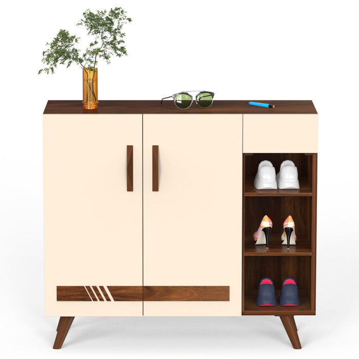 Oleye 2 Doors Shoe Rack Cabinet with Drawer |Maple