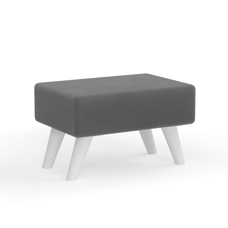 Midase Rectangular Ottoman Pouffes (Grey)
