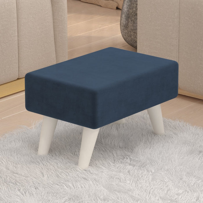 Midase Engineered Wood Multipurpose Ottoman Pouffes Stool/Sitting Furniture Footrest Seat Pouf Puffy Foam Foot Stool with 4 Legs for Living Room Decor Home Furniture (Blue)